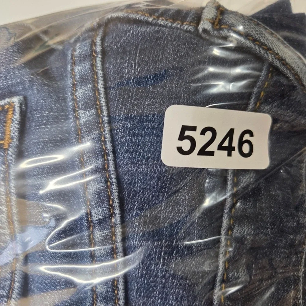 Gap Jeans‎ Mens 32X34 Blue Athletic Straight Dark Wash Faded Distressed Denim